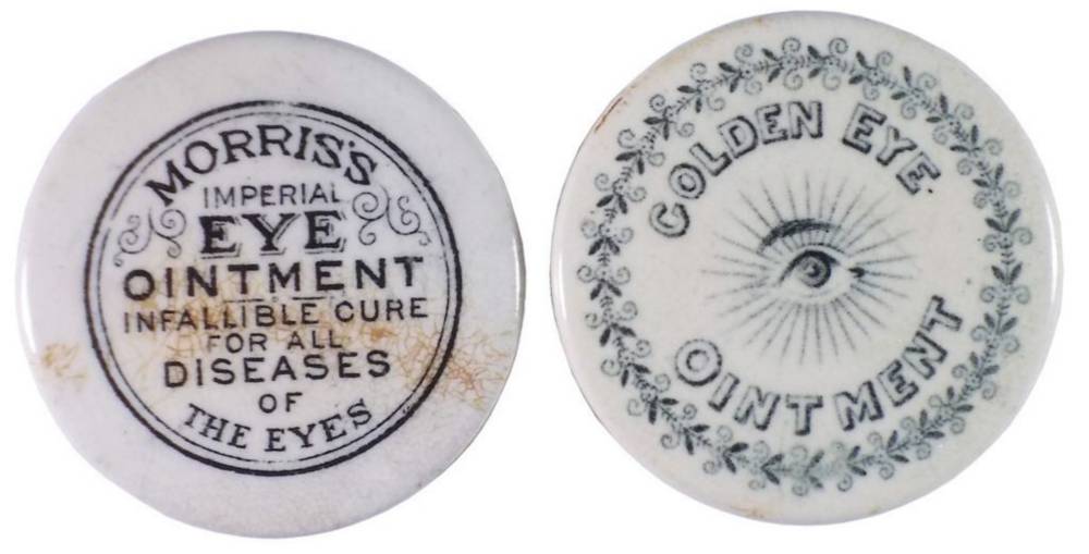 Morris's Imperial Golden Eye Ointment Pot Lids