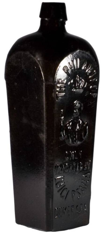 Philantrop Luigi Psaila Demerara Black Glass Gin Bottle