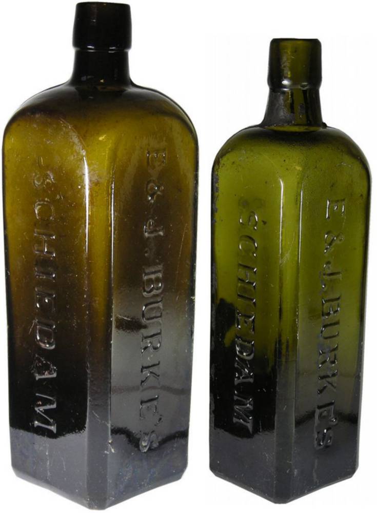 Burke's Schiedam Schnapps Old Bottles