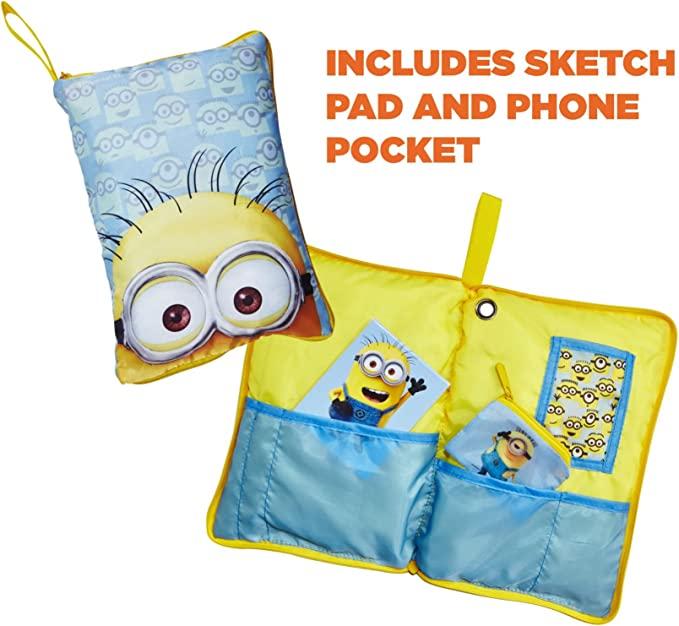 Minions 2-in-1 Cushion with iPod Storage Pocket &amp; Sketch Pad