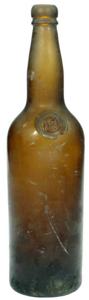 OFR Sealed Amber Glass Liqueur Bottle