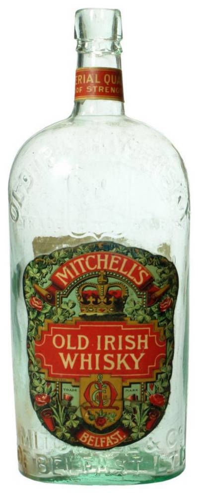 Mitchell Belfast Labelled Original Whiskey Bottle