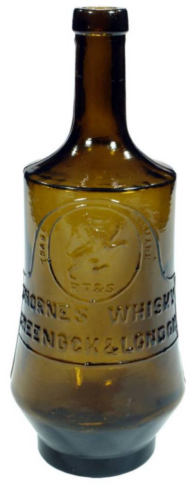 Thorne's Whisky Greenock London Lion Whisky Bottle