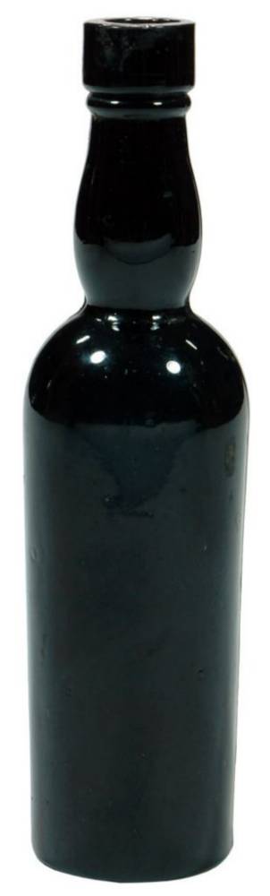 Sample sized Black Glass Antique Bottle