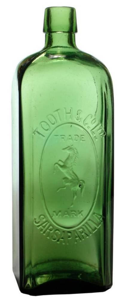 Tooth Sarsaparilla Horse Green Glass Sydney Bottle