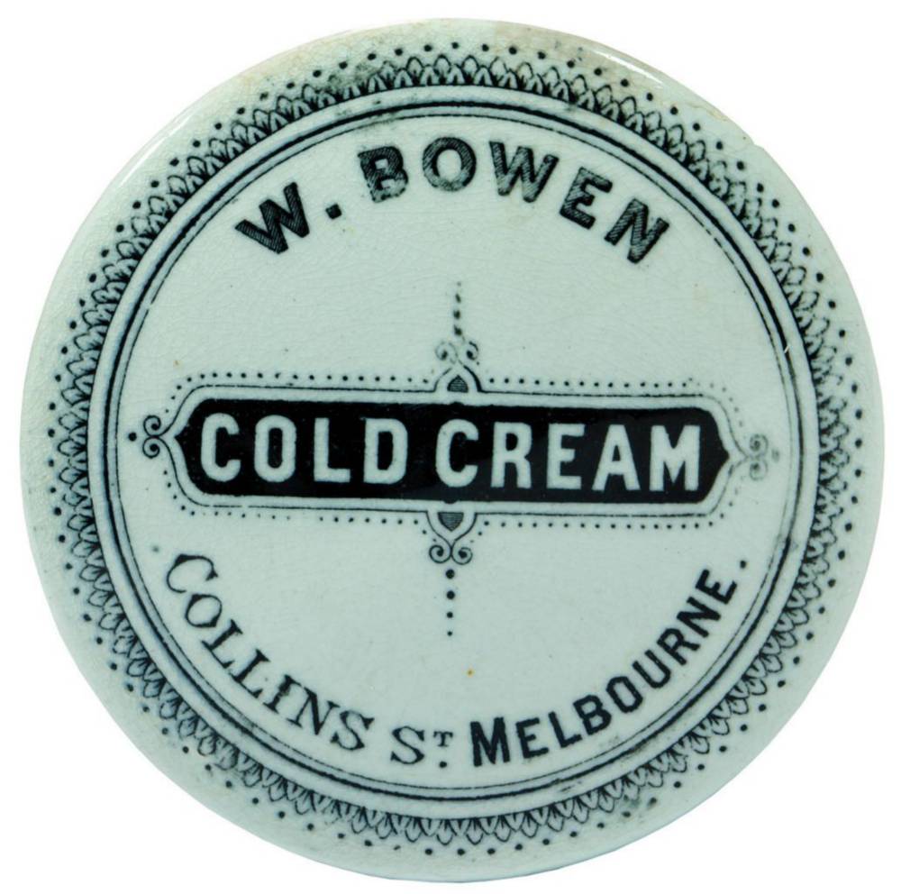 Bowen Cold Cream Collins Melbourne Pot Lid