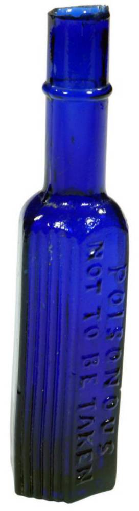 Poisonous Not to be Taken Cobalt Blue Bottle