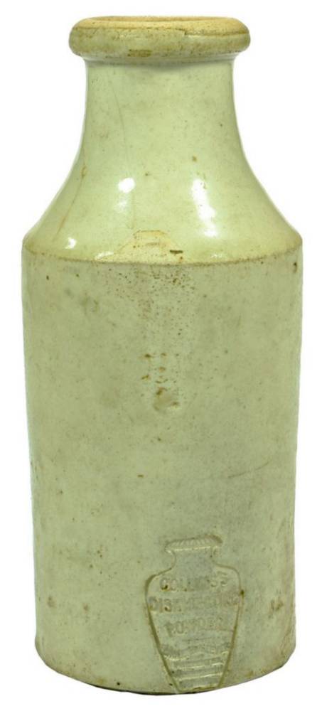 Collins Disinfecting Powder Cholera Fever Stoneware Bottle