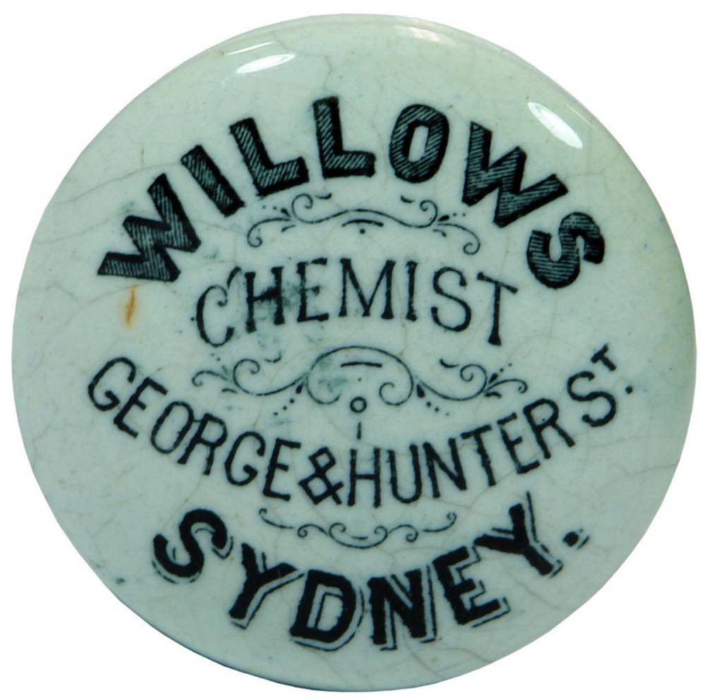 Willows Chemist Sydney Ceramic Pot Lid Cap