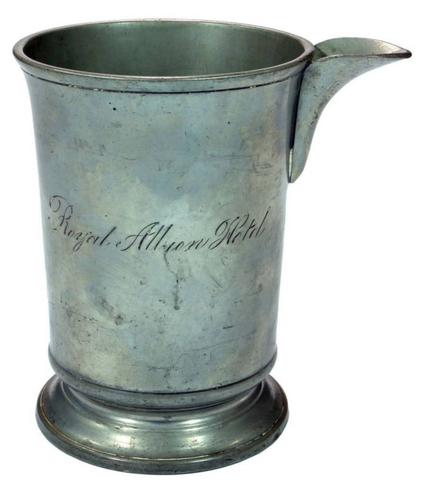 Royal Albion Hotel Quart Pewter Tankard