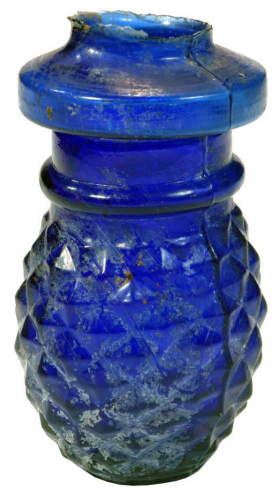 Cobalt Blue Pineapple type Fairy lamp