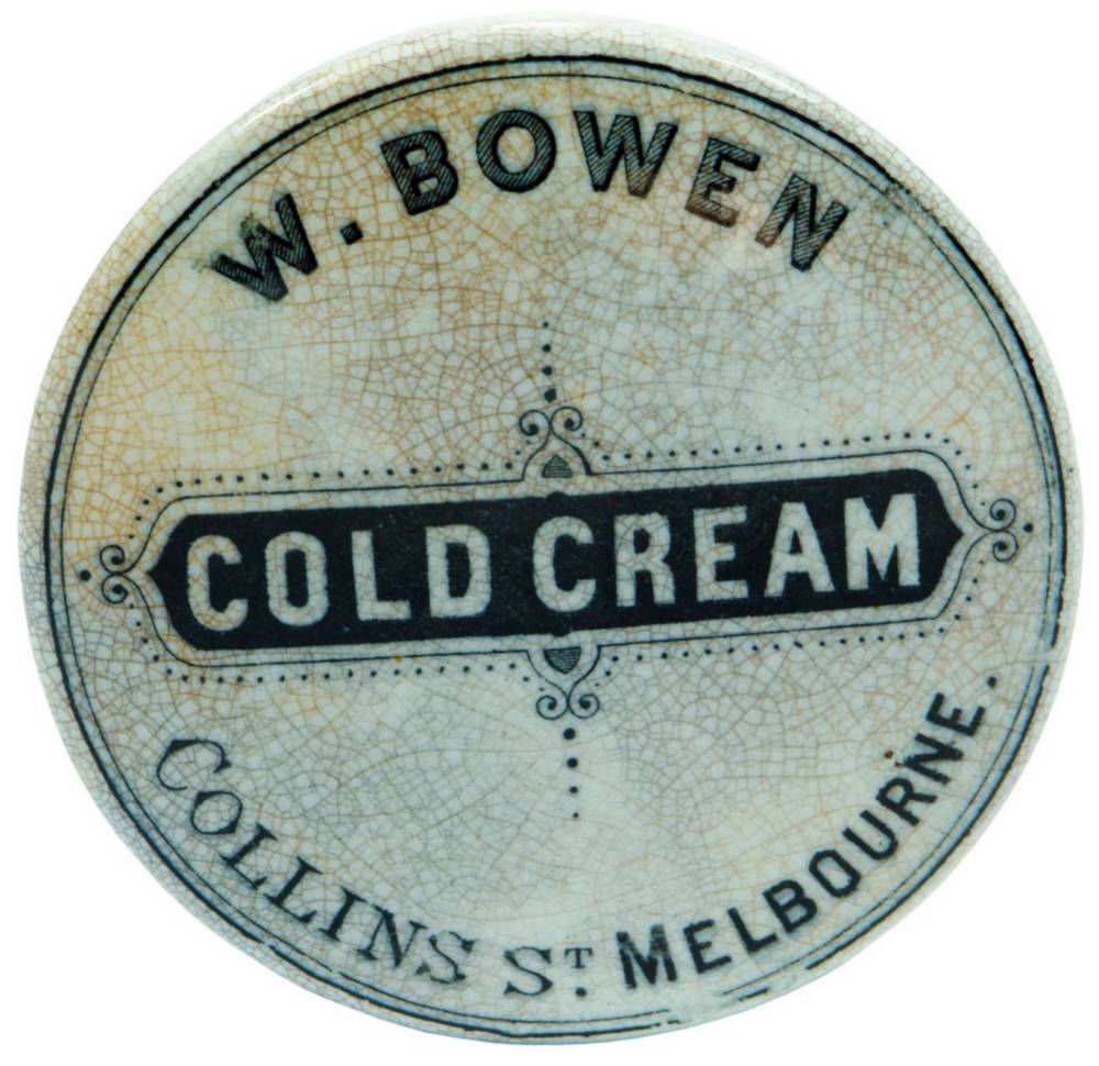 Bowen Cold Cream Collins Melbourne Pot Lid