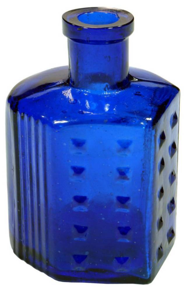 Cobalt Blue Squat Poison Bottle