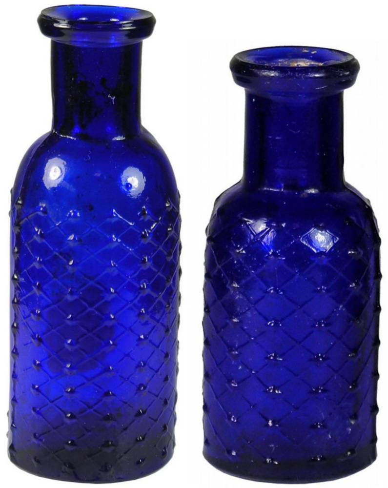 Lattice Cobalt Blue Poison Bottles