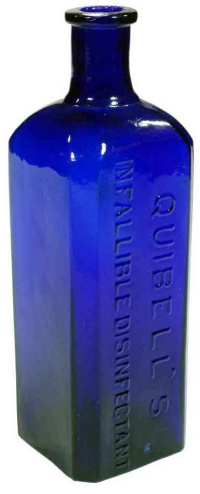 Quibell's Infallible Disinfectant Cobalt Blue Bottle