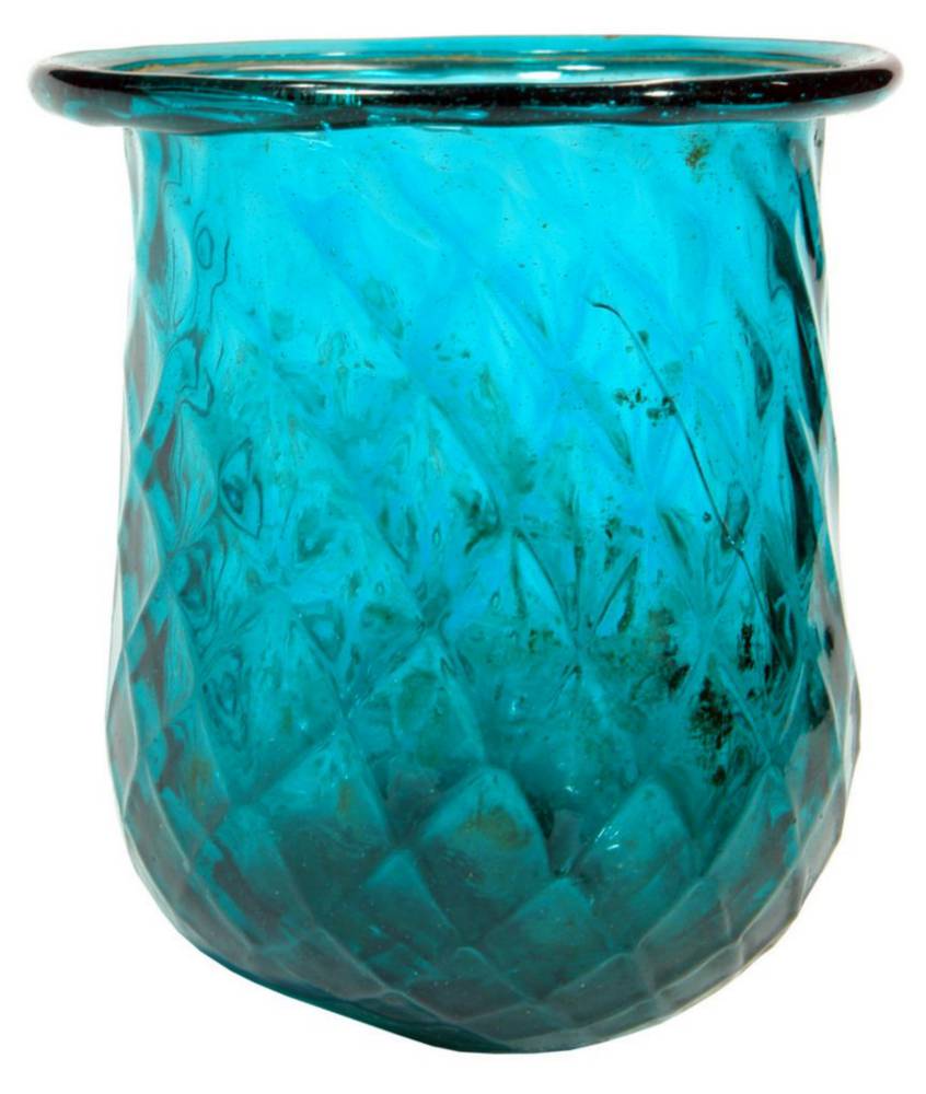 Emerald Turquoise Glass Green Fairy Lamp Pontil