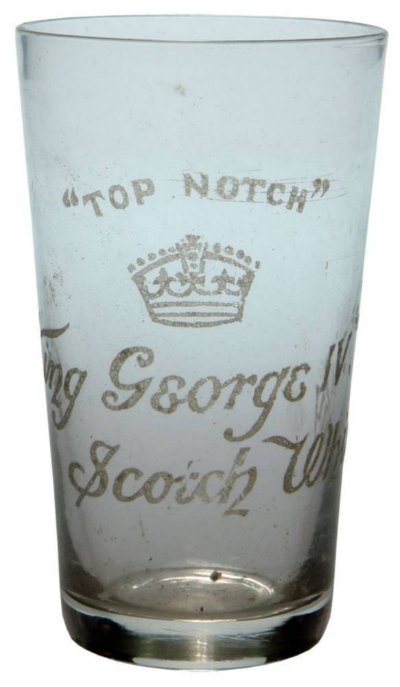 King George IV Scotch Whisky Advertising Glass