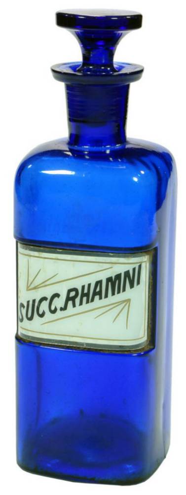 Succ Rhamni Whitall Tatum Cobalt Blue Jar