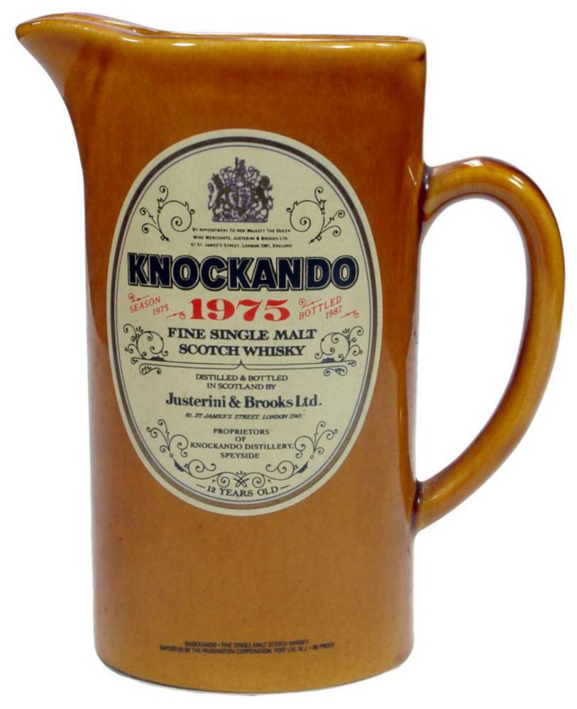 Knockando Scotch Whisky Advertising Water Jug