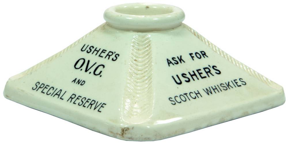 Usher's Scotch Whiskies Match Vesta Holder Striker