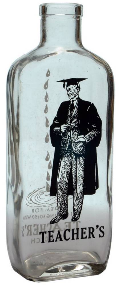 Teacher's Scotch Ceramic Print Advertising Bottle