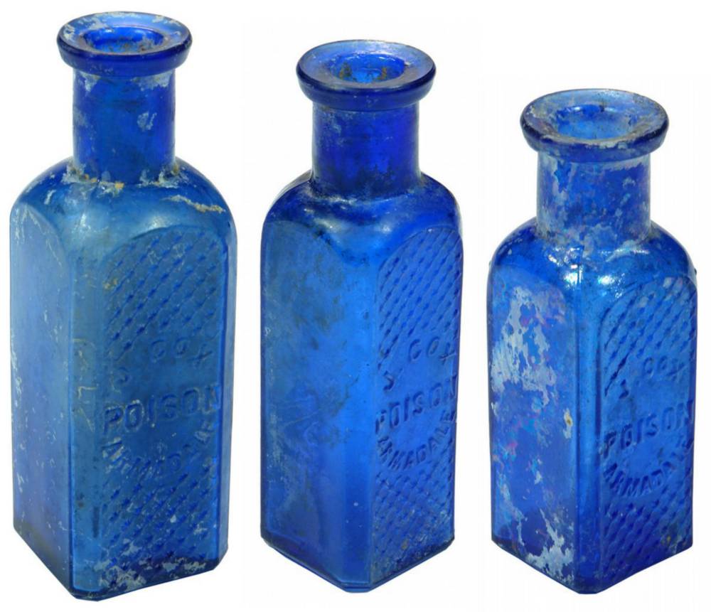 Cox Poison Armadale Cobalt Poison Chemist Bottles