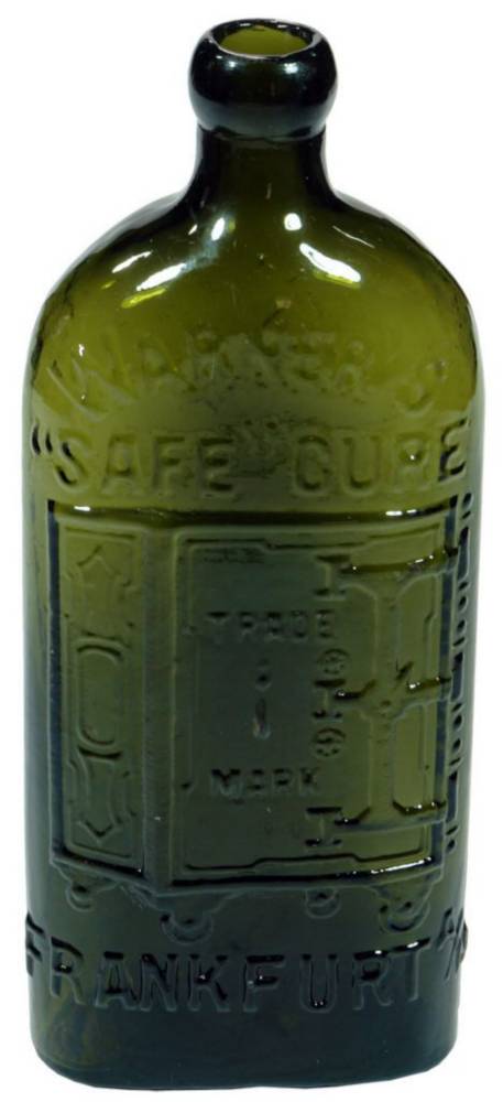 Warner's Safe Cure Frankfurt Green Glass Bottle