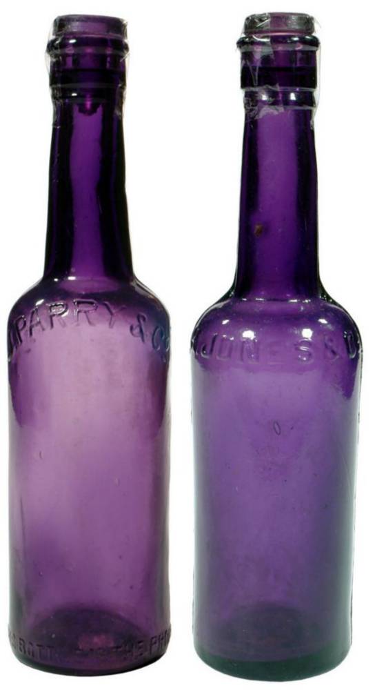 Parry Jones Deep Amethyst Hot Sauce Bottles