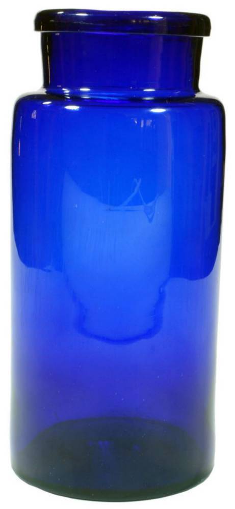 Cobalt Blue Antique Glass Storage Jar