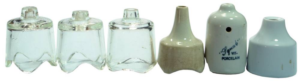 Glass Ceramic Vintage Pie Funnels