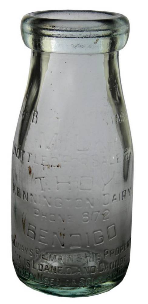 Hoy Kennington Dairy Bendigo Milk Bottle