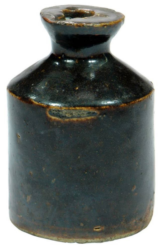 Chinese Characters Earthenware Ink Bottle