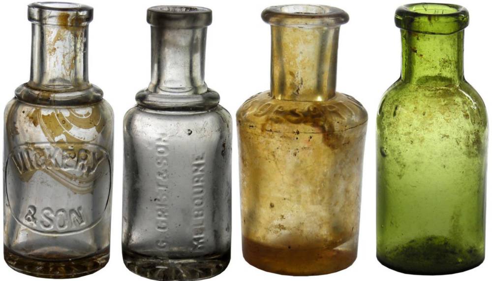 Collection Essence Antique Bottles