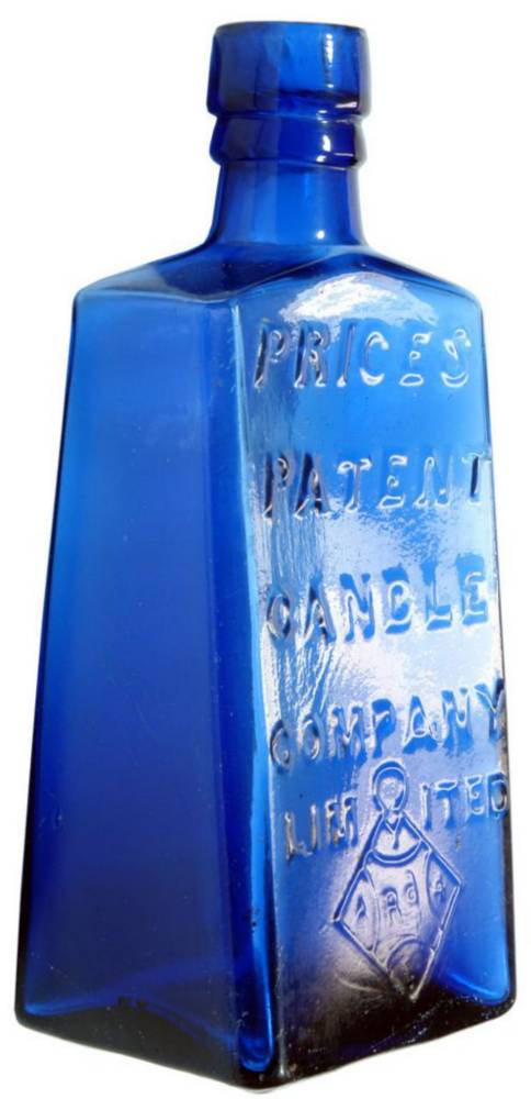 Prices Patent Candle Company Cobalt Blue Bottle