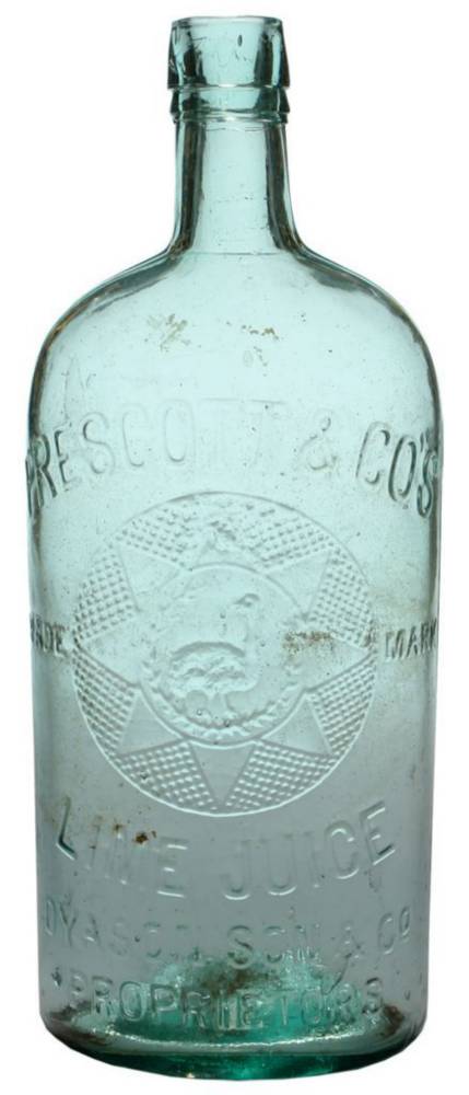 Prescott Lime Juice Emu Melbourne Cordial Bottle