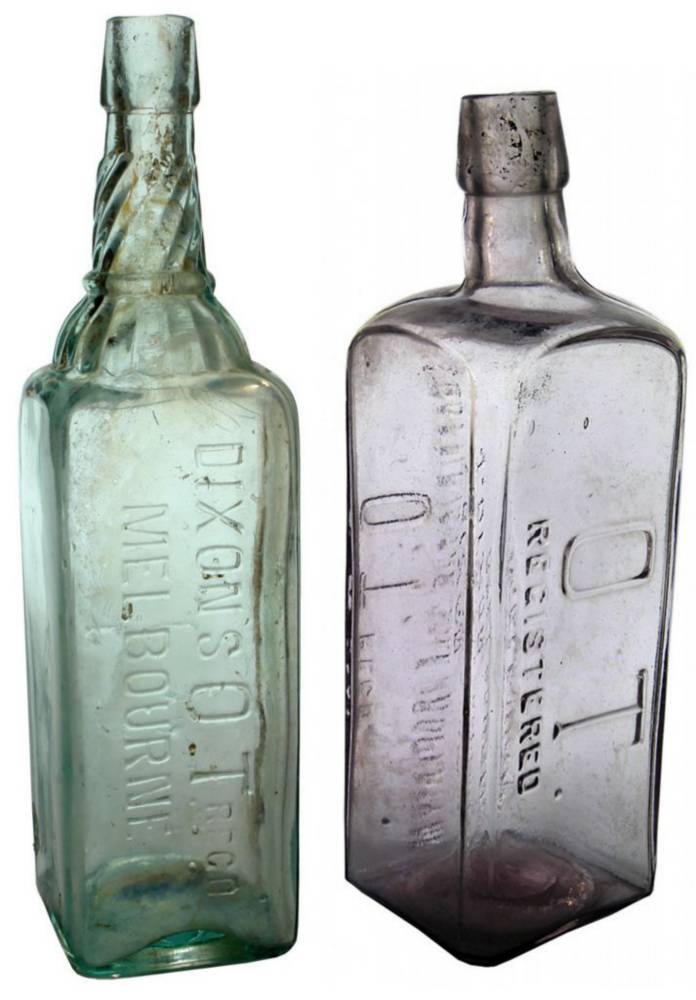 Dixon OT Melbourne Cordial Old Bottles