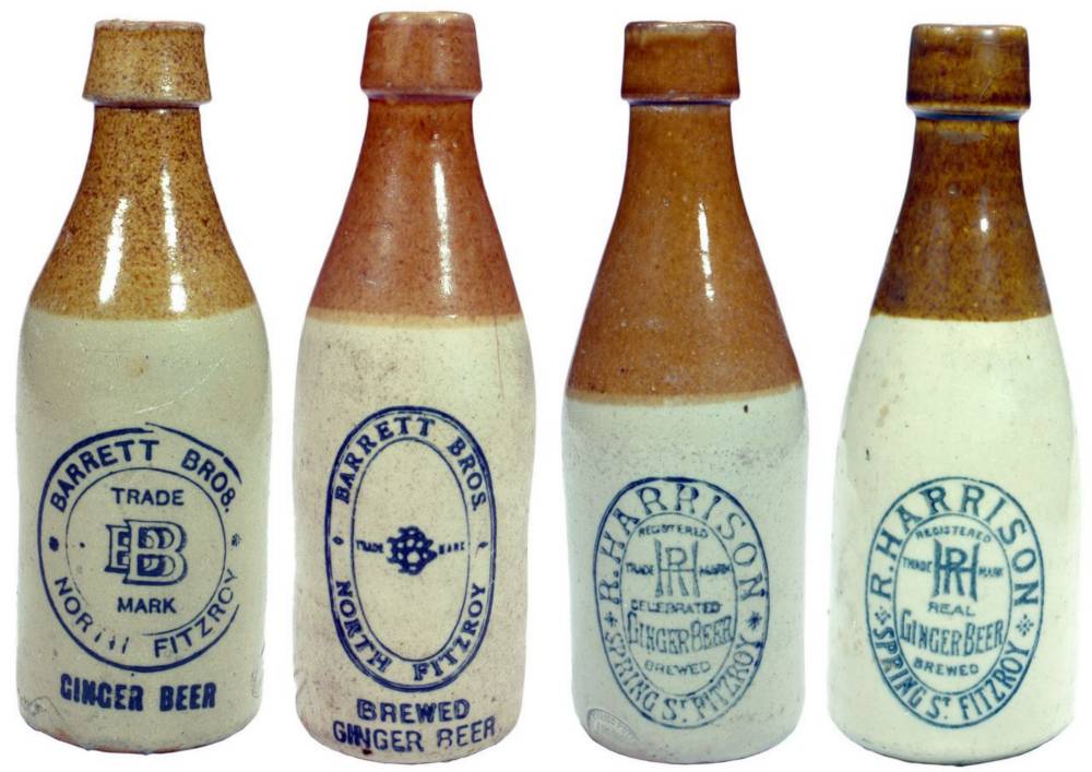 Collectiion Stoneware Old Ginger Beers Bottles