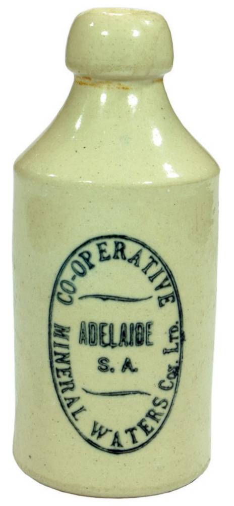 Cooperative Mineral Waters Adelaide Stoneware Ginger Beer