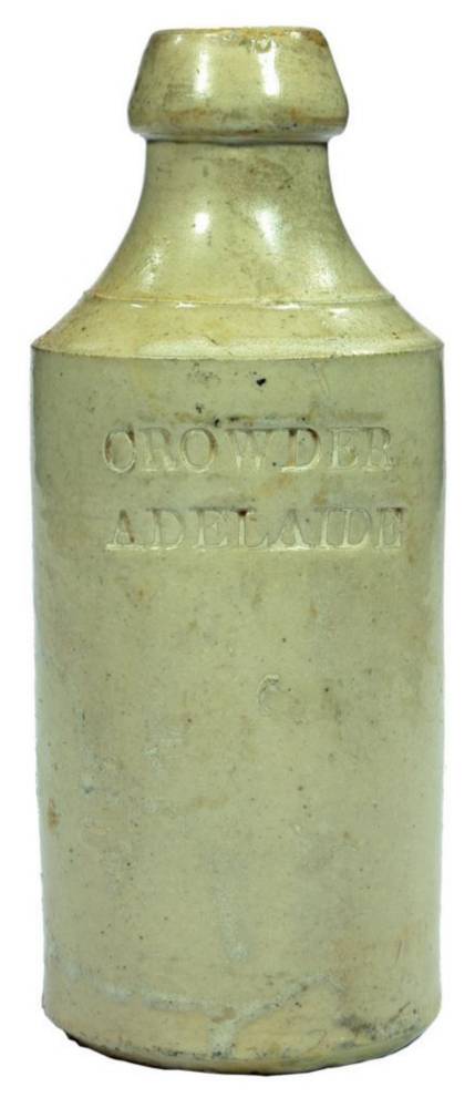 Crowder Adelaide Impressed Stoneware Ginger Beer Bottle