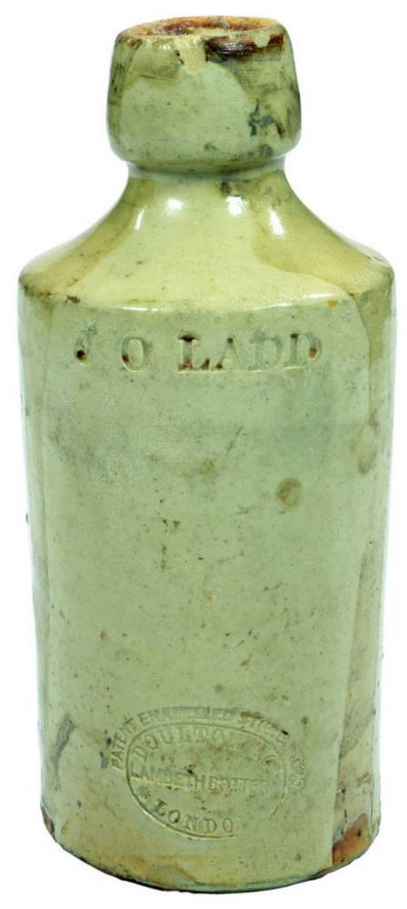 Ladd Patent Enamelled Stoneware Doulton London Bottle