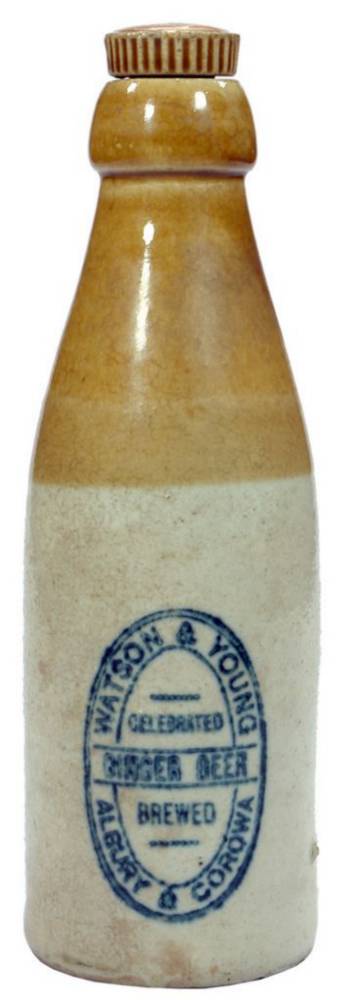 Watson Young Albury Corowa Ginger Beer Bottle