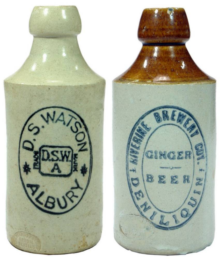 Watson Albury Riverine Ginger Beer Bottles