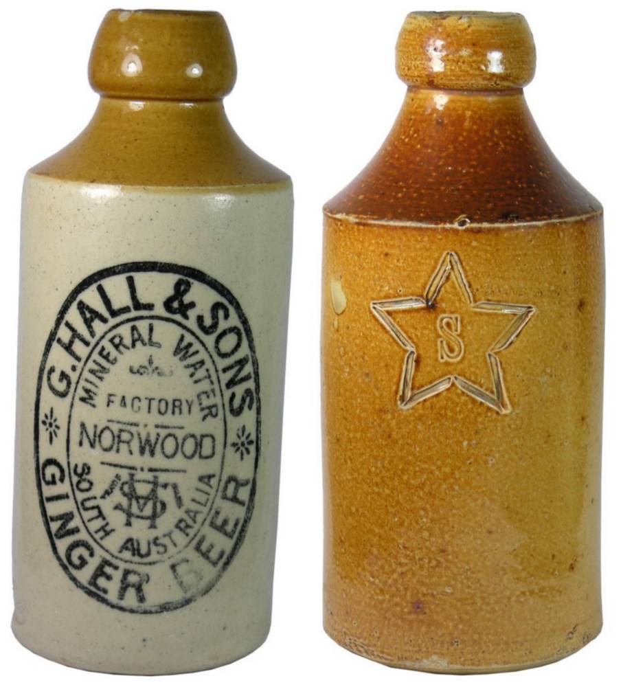 Hall Starkey Stoneware Ginger Beer Bottles