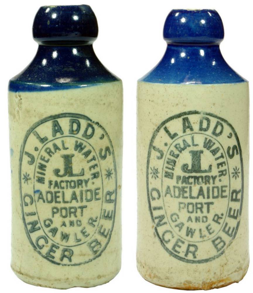 Ladd Adelaide Gawler Ginger Beer Bottles