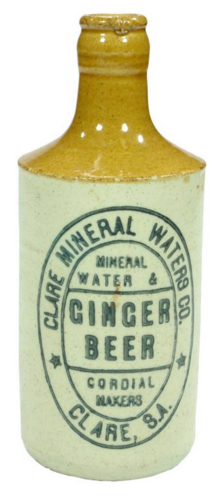 Clare Mineral Waters Stoneware Ginger Beer Bottle