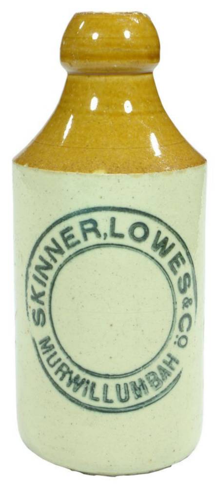 Skinner Lowes Murwillumbah Stoneware Ginger Beer Bottle