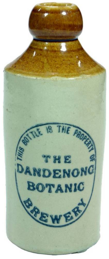 Dandenong Botanic Brewery Stoneware Ginger Beer Bottle