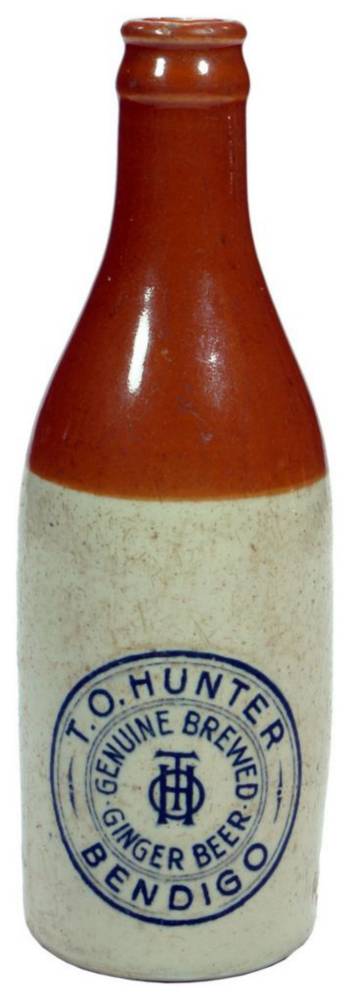 Hunter Bendigo Govancroft Pottery Ginger Beer Bottle