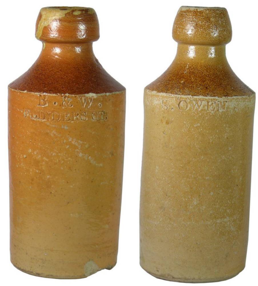 Owen Flinders Street Adelaide Ginger Beer Bottles