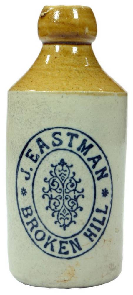 eastman Broken Hill Stoneware Ginger Beer Bottle